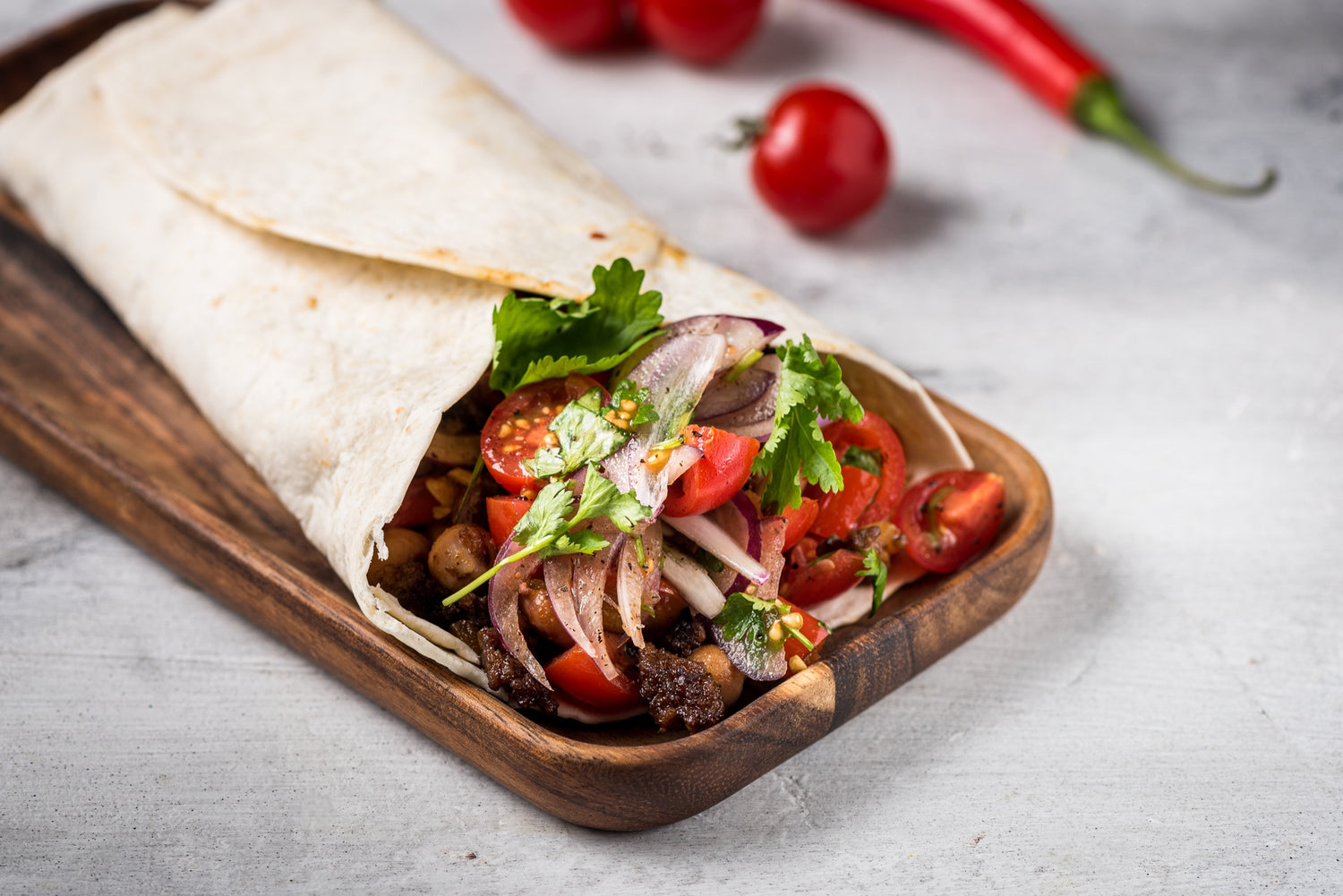 "Burritod hakkliha, punaste ubade ja tomatisalsaga": Hero Image - Pos 1